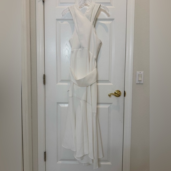 NWT Sachin & Babi Naomi Belted Halter Midi Dress in Ivory Size 12 - Picture 5 of 12